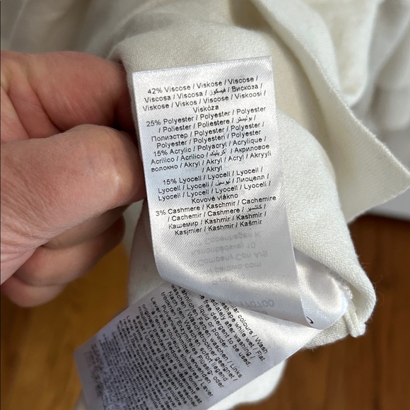 Part Two Ruffle Sleeve Top Large Cashmere Blend Sweater - Picture 4 of 5